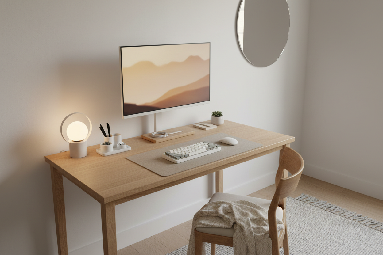 🧠 Desk Essentials for Small Spaces: Clean Setups That Actually Work