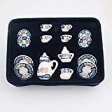 NW 1 Set 15 Pieces 1:12 Ceramics Tea Cup Set Lovely Dollhouse Decoration Set Dollhouse Kitchen Accessories(#11)