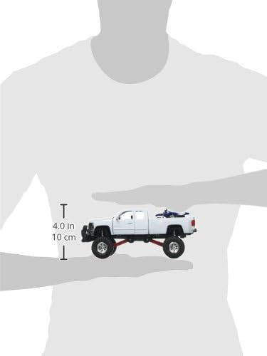 New Ray 1:32 Xtreme Off-Road - Chevrolet Silverado 2500HD (White) with Yamaha YZ 125