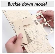 Dollhouse Furniture - Laser Cut Wooden 3D Puzzle Miniature Doll House Kit House Furniture Set - 34 Pieces