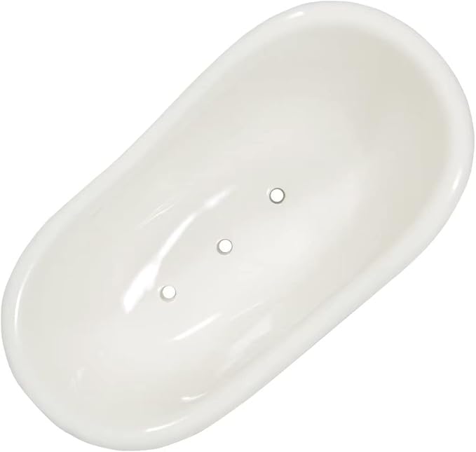 1 Piece 5.6" Ceramic Mini Clawfoot Slipper Bathtub Soap Dish Vintage Decortative Bathroom Soap Dish