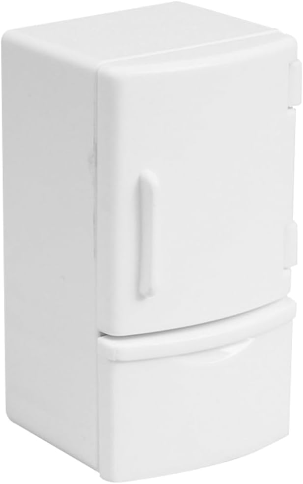 Vaguelly 1:12 Dollhouse Furniture Refrigerator Dollhouse Freezer Furniture Refrigerator Miniature Playhouse Decoration