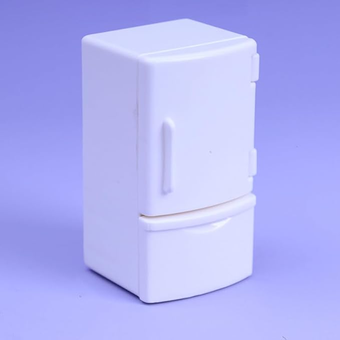 Vaguelly 1:12 Dollhouse Furniture Refrigerator Dollhouse Freezer Furniture Refrigerator Miniature Playhouse Decoration