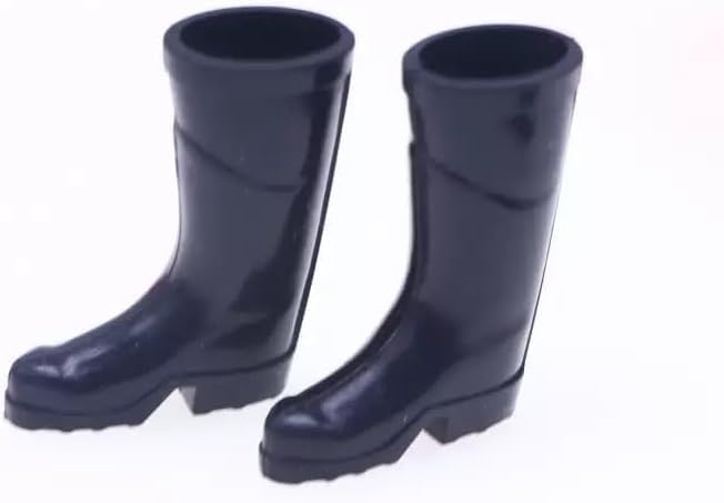 1Pair Black 1/12 Miniature Rubber Boots Dollhouse Garden Accessories，Dollhouse Accessories, Decorations