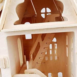 3D Puzzle House, Fantasy Villa Model Kit DIY Miniature Dolls House Kits Birthday Gift for Adults (Fantasy Villa)