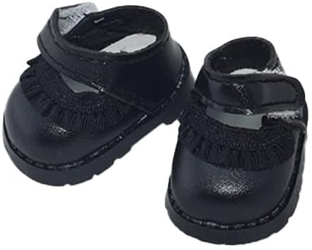 Compatible with Labubu Doll Shoes for 17cm Doll,Shoes Used for Labubu Accessories (HB-Black)
