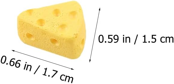 TOYANDONA 100 Pcs Miniature Kitchen Food Cheese, Artificial Cheese Models Simulation Triangle Cheesecake Food Figurines Mini Food DIY Decor Ornament for Dollhouse Decoration