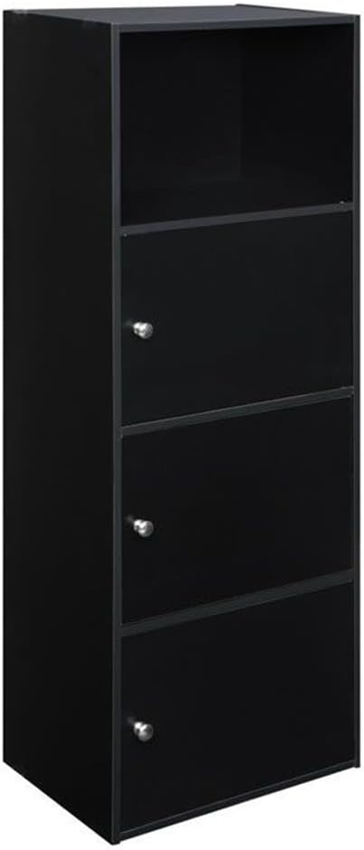Convenience Concepts Xtra-Storage 3 Door Cabinet in Black Wood Finish