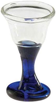 Dollhouse Miniature Wine Glass with Blue Stem