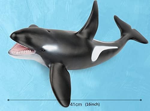 SmilerSmile Simulated Ocean Big Animal, One pc 15Inch Soft Filled Rubber Sea Educational Toys (Killer Whale)