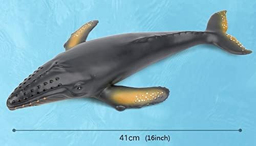 SmilerSmile Simulated Ocean Big Animal, One pc 15Inch Soft Filled Rubber Sea Educational Toys (Humpback)