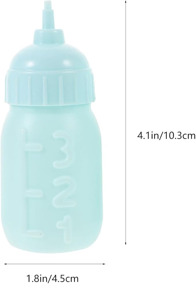 Garneck 10Pcs Miniature Doll Milk Bottles Realistic Doll Accessories for Pretend Play Juice Milk Bottles for Dollhouse Games Bright Color Tableware for Boy Girl