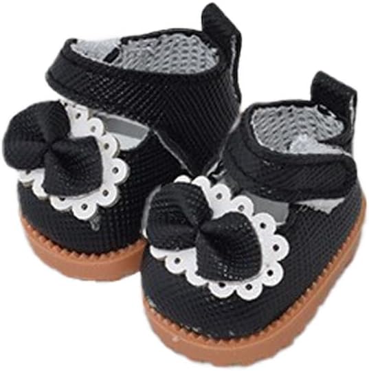 Compatible with Labubu Doll Shoes for 17cm Doll,Shoes Used for Labubu Accessories(GZA-Black)