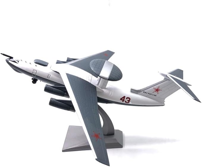 A-50M Mainstay 1/200 Scale Airplane Model Soviet Workhorse AWACS Metal Die-Cast Fighter Model for Collectibles and Gifts