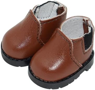 Compatible with Labubu Doll Shoes for 17cm Doll,Shoes Used for Labubu Accessories (X-Brown)