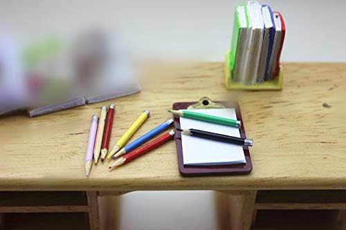 Dollhouse Decoration Accessories, 1:12 Dollhouse Miniature Scene Model Pencil Set 8 PCS (Colorful, 20 mm)