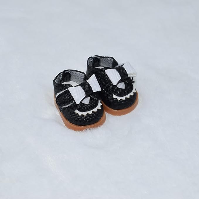 Compatible with Labubu Doll Shoes for 17cm Doll,Shoes Used for Labubu Accessories(GZB-Black)