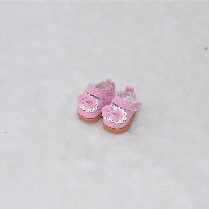 Compatible with Labubu Doll Shoes for 17cm Doll,Shoes Used for Labubu Accessories (GZA-Pink)
