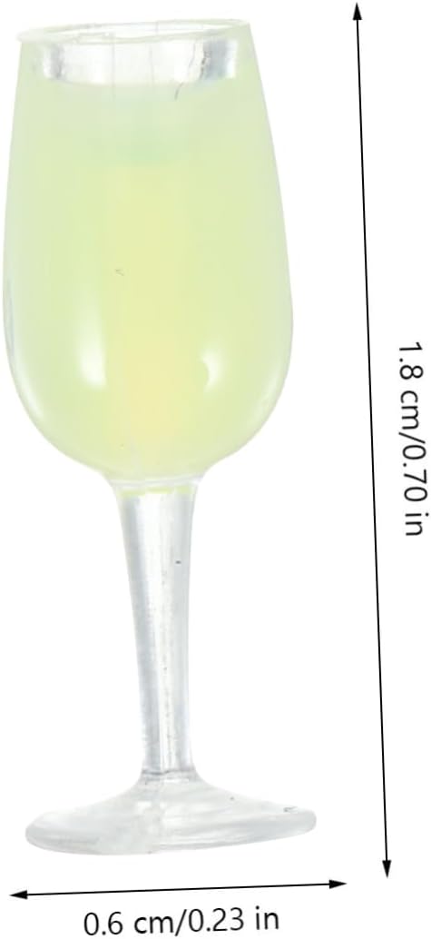 Housoutil 2sets Dollhouse Flutes Doll House Accessories Mini Wine Glasses Dollhouse Accessories Miniature Goblet Cups Bottles Mini Cups Prop Miniature Cups Mini Cups Model Resin 4pcs*2