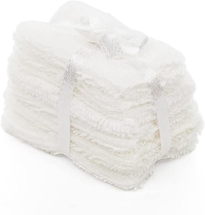 Odoria 1/12 Miniature Bathroom Towels Dollhouse Decoration Accessories, White