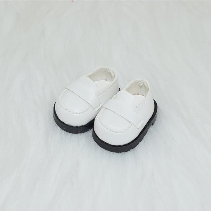 Compatible with Labubu Doll Shoes for 17cm Doll,Shoes Used for Labubu Accessories (A-White)