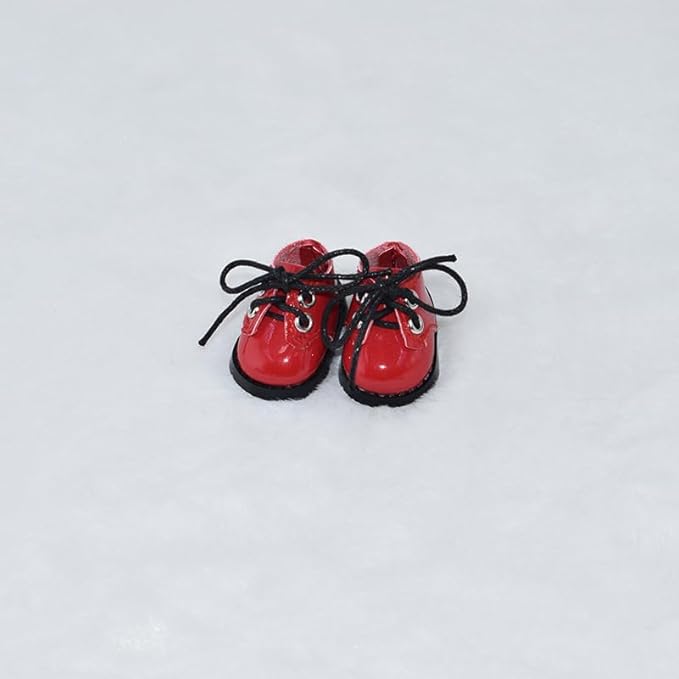 Compatible with Labubu Doll Shoes for 17cm Doll,Shoes Used for Labubu Accessories (P-Red)