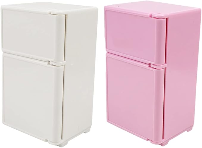 Kisangel 2pcs Doll House Refrigerator Mini Fridge Toy Dollhouse Fridge Miniature Toys Dollhouse Refrigerator Toy for Kids Dollhouse Furniture