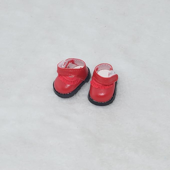 Compatible with Labubu Doll Shoes for 17cm Doll,Shoes Used for Labubu Accessories (HB-Red)
