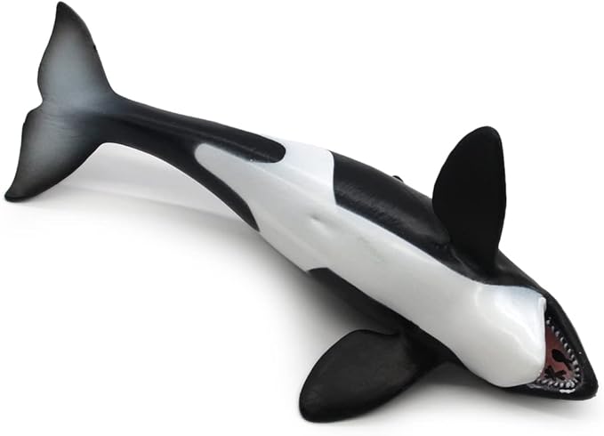 Wei Long Killer Whale Toy Model Figure - Miniature Figure - Sea Animal - Birthday Gift - Plastic - 3.9 x 2.95 x 2.95 inches