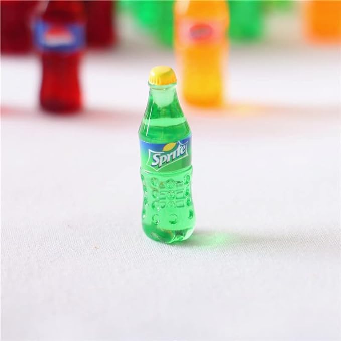 Dollhouse Decoration Accessories, 1:12 Dollhouse Ornament 4 Pcs Mini Simulation Bottled Cola Soda Drink