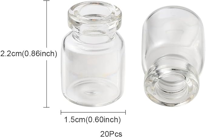 10Pcs Dollhouse Glass Jars Miniature: 1/12 Scale Glass Bottles Food Container for Kitchen Restaurant - Mini Canister Empty with Cork，Dollhouse Accessories，Dollhouses Décor