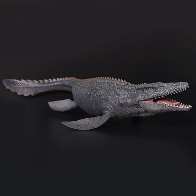 SmilerSmile 14.4" Solid Sea Animals Educational Toys, Simulation Ocean Shark Sea Creature Toy for Toddlers Kids (Hunting Mosasaurus)