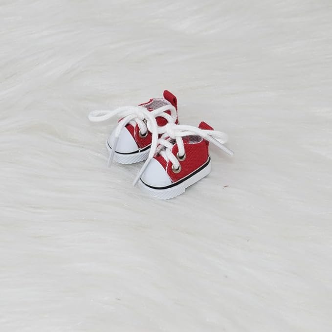 Compatible with Labubu Doll Shoes for 17cm Doll,Shoes Used for Labubu Accessories (F-Red)
