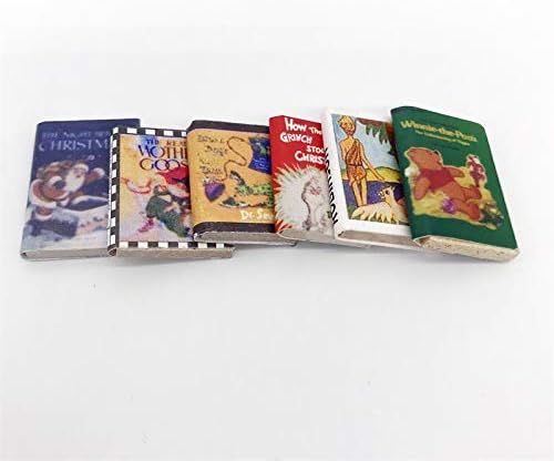 Dollhouse Decoration Accessories, 1:12 Dollhouse Miniature 6 PCS Comic Books Set