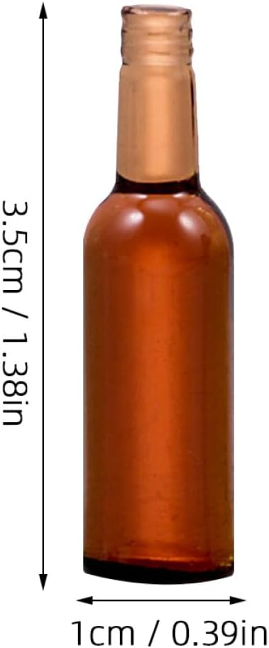 Yardwe 24pcs Dollhouse Beer Bottles Mini Beer Bottles for Mini House Decor Resin Miniature Wine Miniature Toys Models