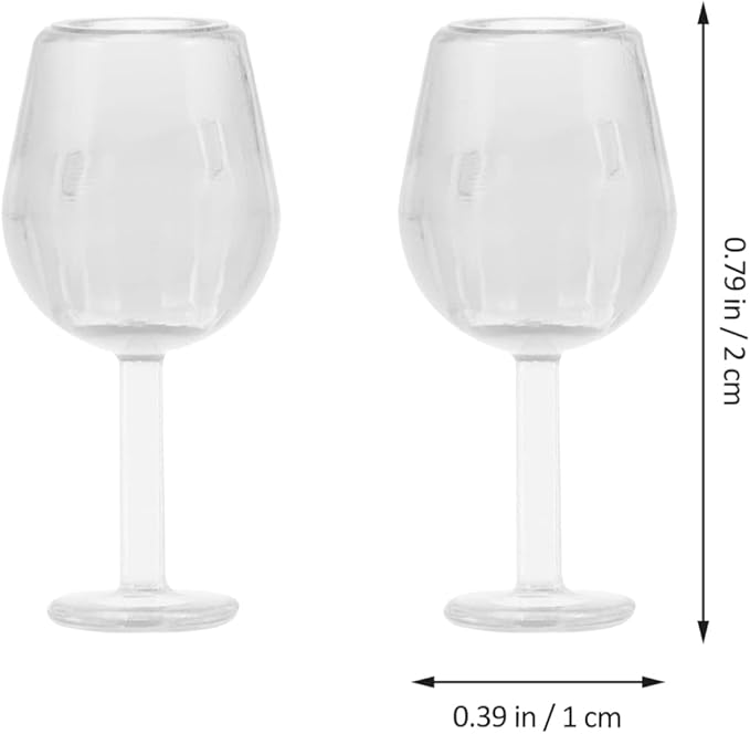Toddmomy 10pcs 1: 12 Dollhouse Wine Glasses,Mini Dollhouse Wine Goblet Cups Miniature Red Wine Glasses for Dollhouse Kitchen Accessories