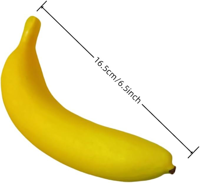 15pcs Fake Individual Banana, Artificial Yellow Bananas Lifelike Simulation Fake Fruit Home House Kitchen Decoration