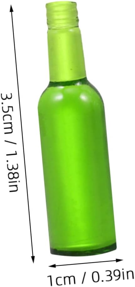 FELTECHELECTR 24pcs Miniature Beer Bottles and Wine Bottles for Dollhouse Decoration Realistic Dollhouse Accessories for Boys and Girls Play Scenes for Home Living Room