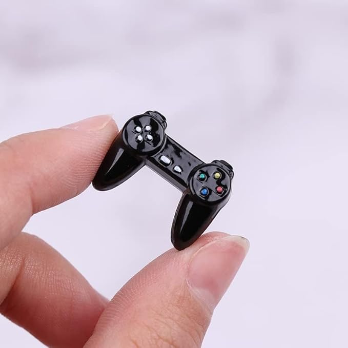 Black Dollhouse Model Gamepad Model Gamepad Dollhouse Wireless Game Controller Dollhouses Decoration 1:12 Dollhouses Décor
