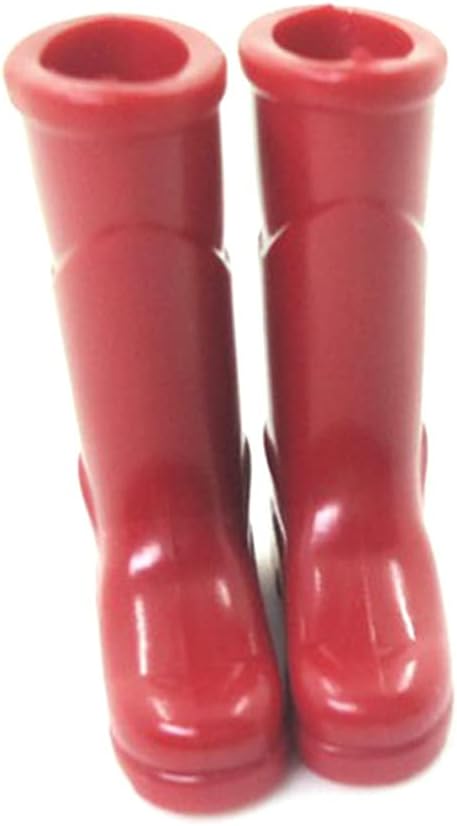 Dollhouse Rain Boot Dollhouse Rain Boots Miniature 1:12 Scale Color DIY Mini Rain Shoes Plastic Rainboot Decoration for Doll Dollhouse Accessories, Red