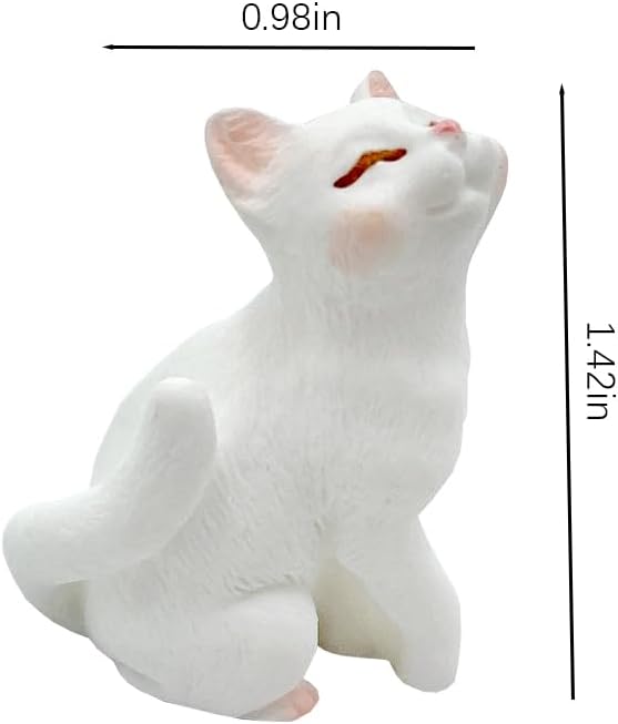 josaner-zz Dollhouse Cats w/ 1/12 Scale Accessories Mini Furniture Model Wooden Miniature