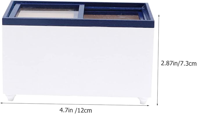 BESPORTBLE Miniature Playset Freezer for Dollhouse Toy Fridge 1:12 Scale Mini Furniture