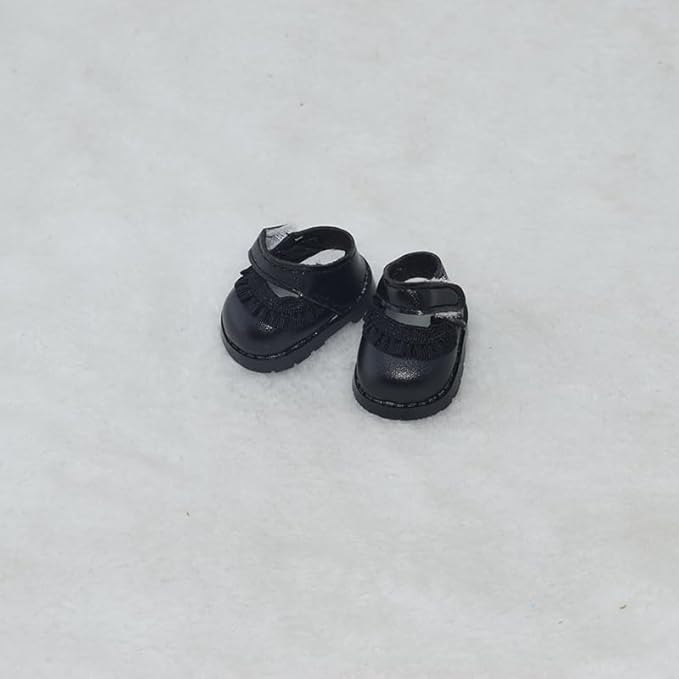 Compatible with Labubu Doll Shoes for 17cm Doll,Shoes Used for Labubu Accessories (HB-Black)