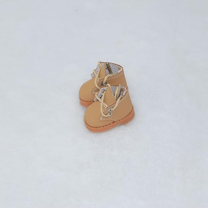 Compatible with Labubu Doll Shoes for 17cm Doll,Shoes Used for Labubu Accessories(GB-Brown)