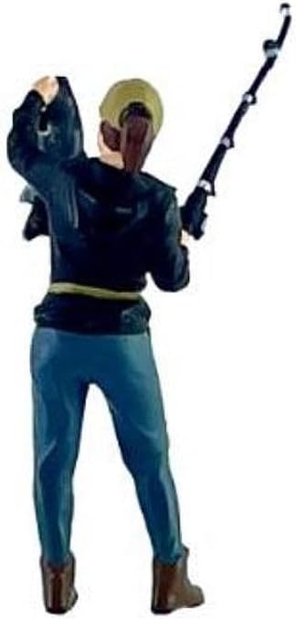 2Pcs 1/64 Scale Fishing Figures Fishing Character Miniatures Resin Decoration Novelty Scene Photo Props People Models