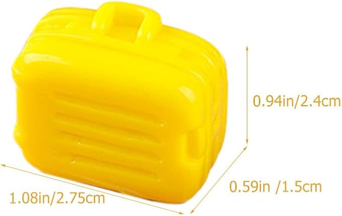 6Pcs Mini Suitcase Party Favor Box Realistic Small Doll Luggage Dollhouse Decor Accessories for DIY Micro-Scene Layouts Chic Adornments Tiny House Display 1.08 * 0.94 * 0.59inch