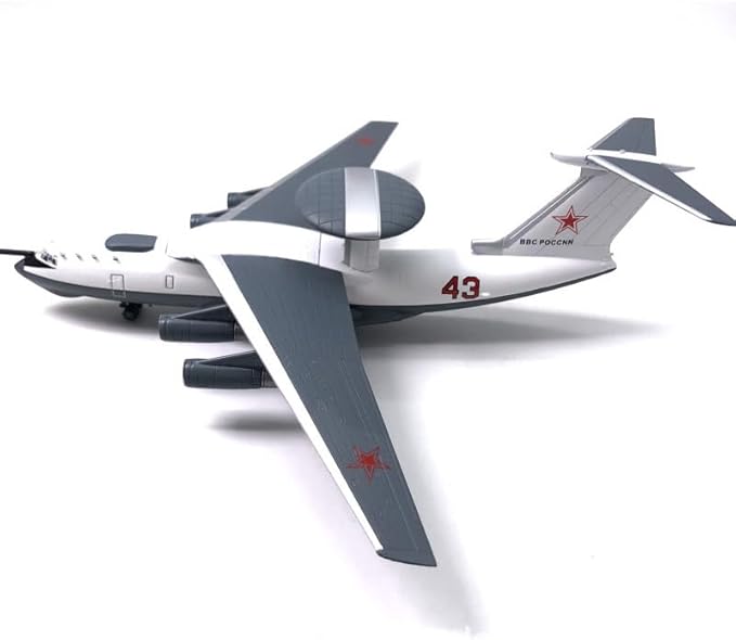 A-50M Mainstay 1/200 Scale Airplane Model Soviet Workhorse AWACS Metal Die-Cast Fighter Model for Collectibles and Gifts