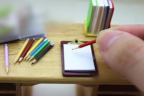 Dollhouse Decoration Accessories, 1:12 Dollhouse Miniature Scene Model Pencil Set 8 PCS (Colorful, 20 mm)