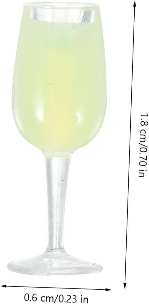 Housoutil 5sets Dollhouse Flutes Doll House Accessories Mini Wine Glasses Dollhouse Accessories Miniature Goblet Cups Bottles Mini Wine Cups Mini Cups Prop Miniature Cups Resin 4pcs*5