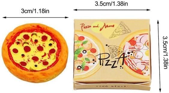 Miniature Pizza Box Set, 1:12 Dollhouse Food Model Set Doll House Furniture Supplies, Dollhouse DIY Accessories, Dollhouse Furniture Shooting Props, Decorations